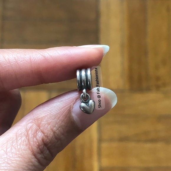Pandora Sterling Silver dangle heart charm - Picture 1 of 2